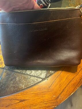 Portland Leather Ladies Dark Brown Leather Crossbody Purse